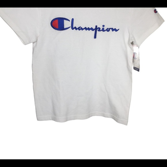 NWT CHAMPION Heritage The Girlfriend Tee With Cap Sleeves & Scoop Neck White XS - Picture 5 of 7